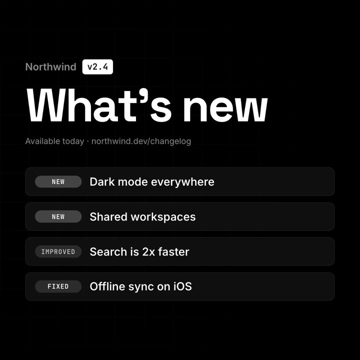 Changelog-Video · Noir · 1:1